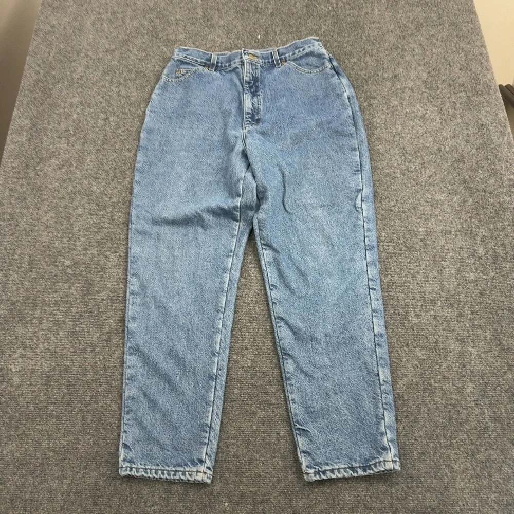 Vintage LL Bean Jeans Womens 16 Reg Blue Cotton Flannel Lined High Rise Outdoor